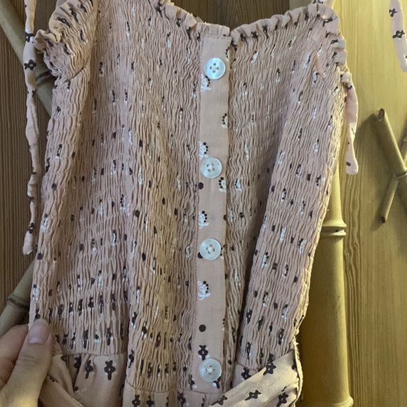 Faithfull the brand x Anthropologie light pink paisley wide leg jumpsuit size M - Picture 5 of 7